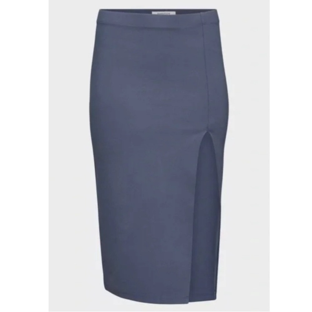 Aritzia Babaton Pencil Slit Pull-On Midi Skirt in Bluish Gray Size 4